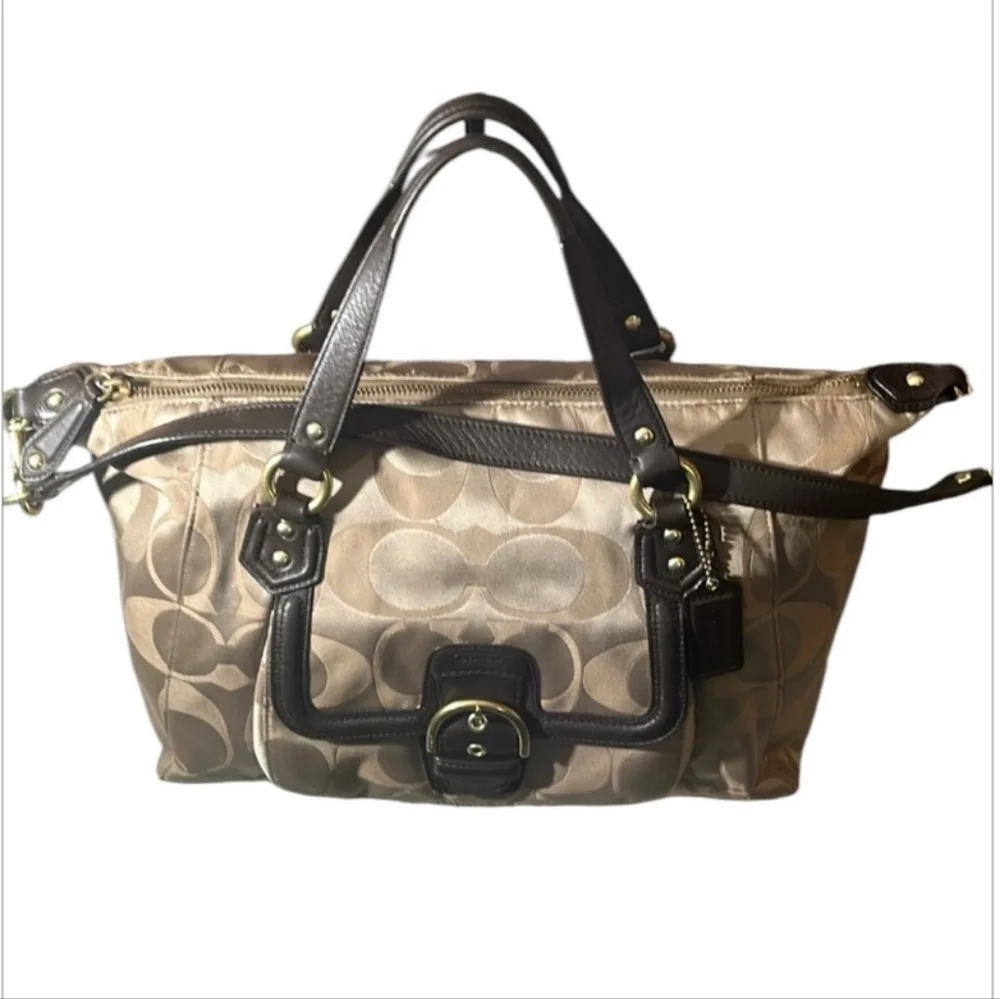 Coach Signature Campbell Satchel Shoulder Tote